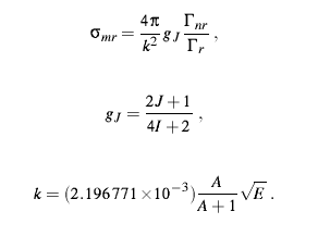 SLBW Equations