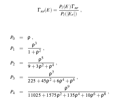 SLBW Equations
