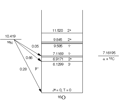 Levels of 16O